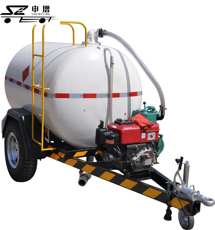 sewage suction tanker trailer with vacuum pump