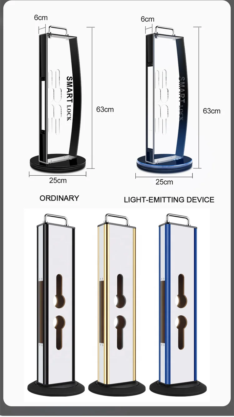 Smart Door Lock Display Stand Digital Door Lock Rotating Display Rack