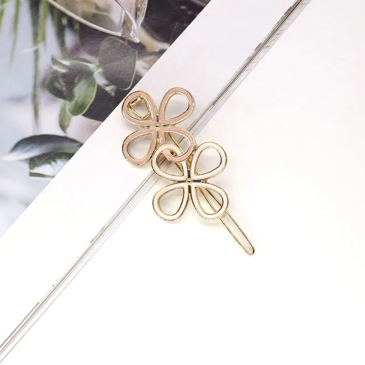 エポキシヘアピンFour Leaf Clover多色エポキシヘアクリップ蝶