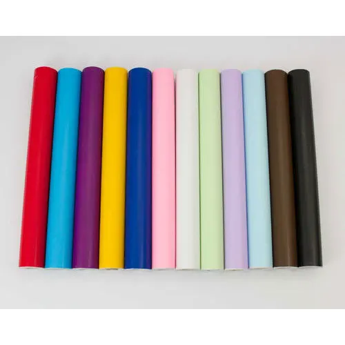 Цветная контактная бумага ПВХ Съемная настенная самоклеящаяся наклейка украшение для стойки мебели шкафа и комнаты