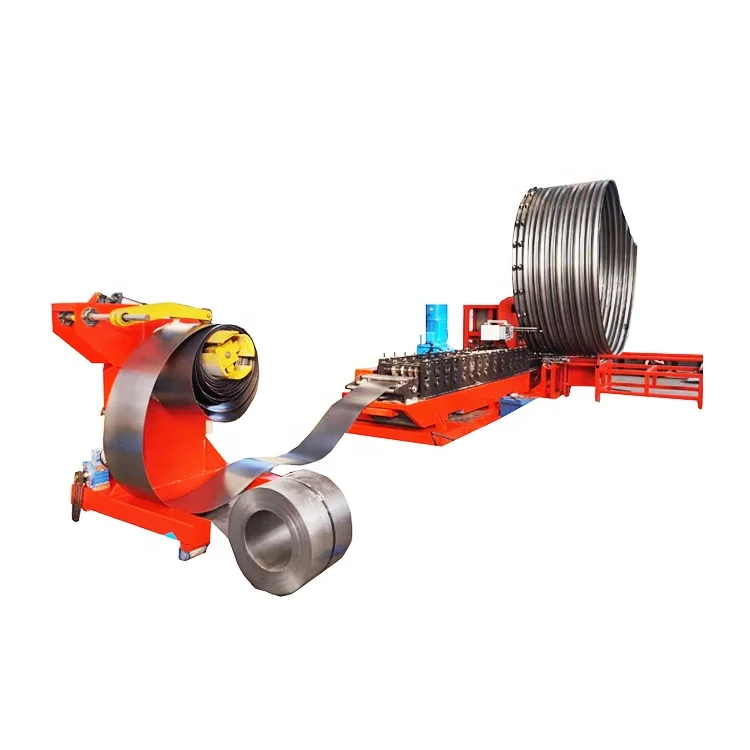 Машина для формовки спиральных гофрированных стальных труб