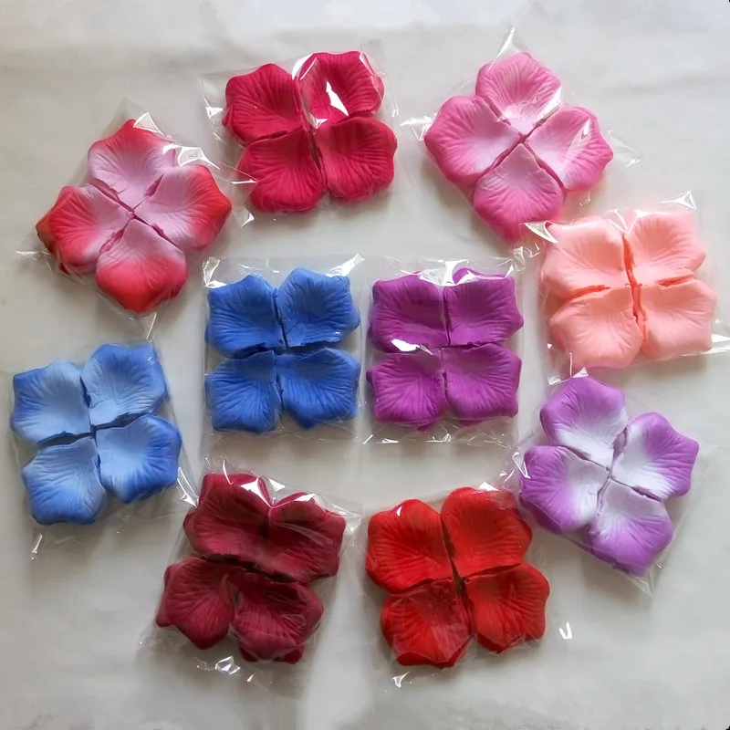 Colorful Rose Petals Silk Flower Petals For Valentine Day Decoration