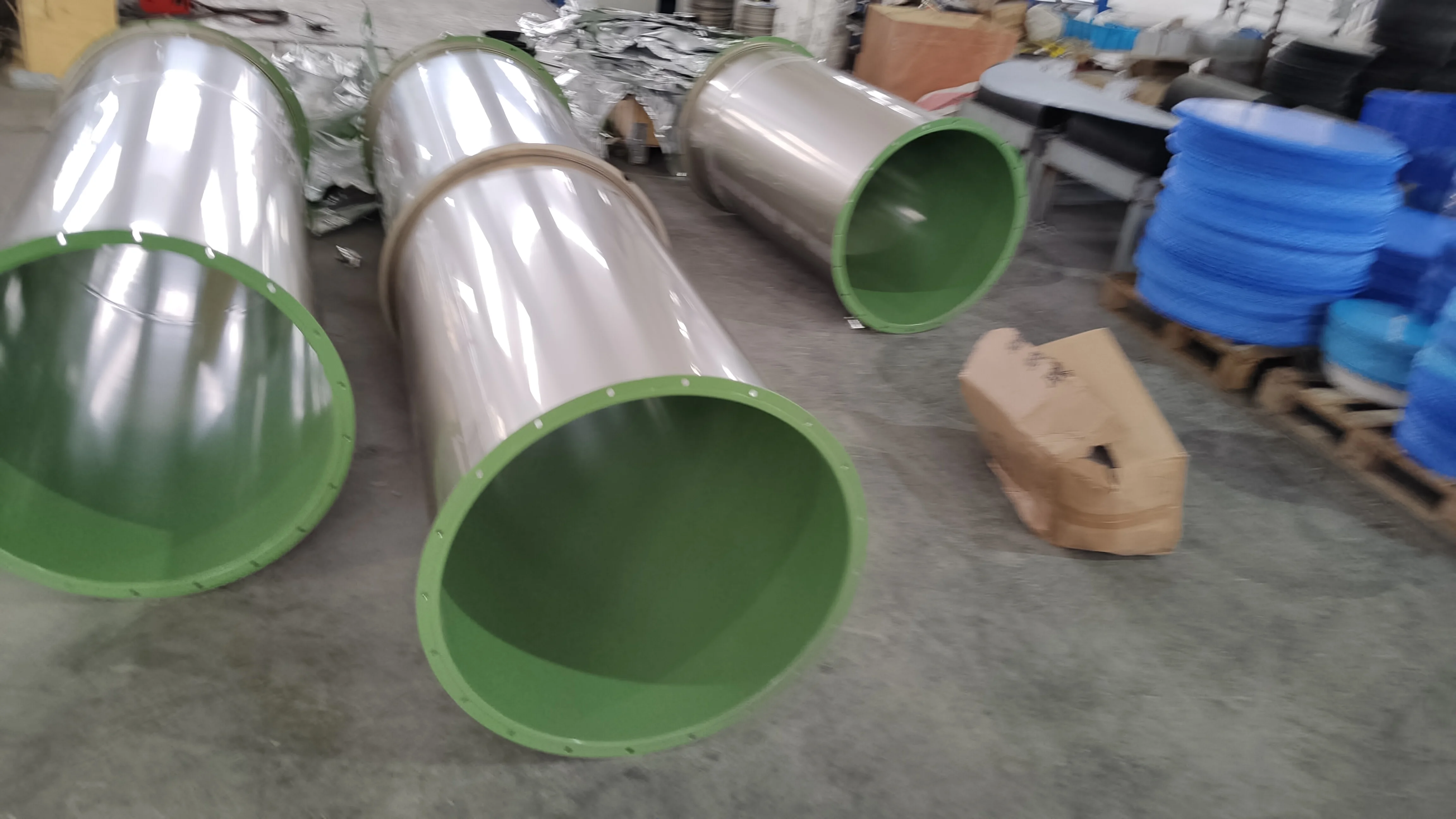 Welded 304 Stainless Steel Straight Duct with ETFE Coating Industrial Design Ventilation Pipe for Hospital Basement School