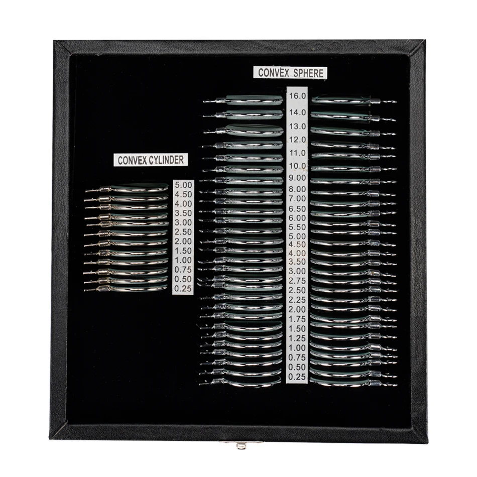 Vision Test Optical Trial Lens Set With Sliver Metal Rim