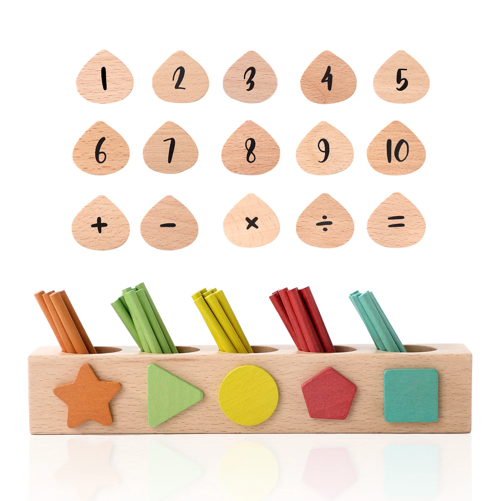 2023 New Arrival Wooden Counting Bar Toy Math Montessori Toys Preschool ...