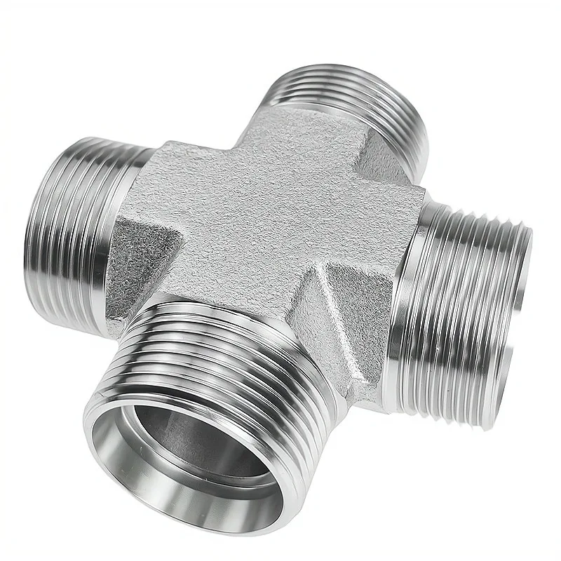 High Pressure Male Thread Cross Hydraulic Fitting Xc Xd Flare Hydraulic ...