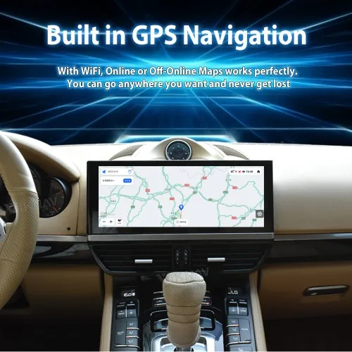 Viknav 12.3 Inch GPS Navigation Car Radio Touch Screen for Porsche for Cayenne 2011-2017 Tape Recorder Head Unit DSP Multimedia
