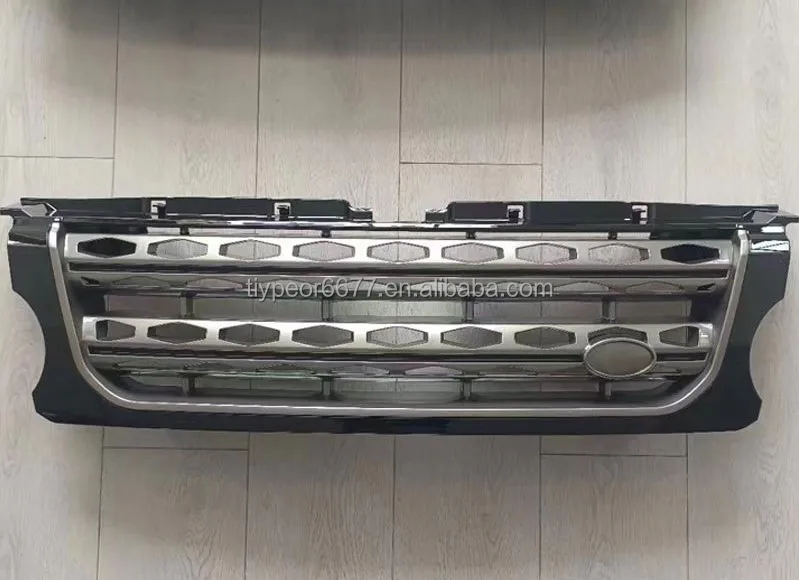 product tiypeor front bumper upper center grille for land rover discovery 4 2014   2016 mesh style accessories chrome radiator grille-9
