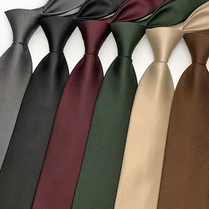 Solid Color Dark Pattern Tie for Trendy Gentleman's Formal Business Wedding Suit Understated and Elegant Single Solid Color