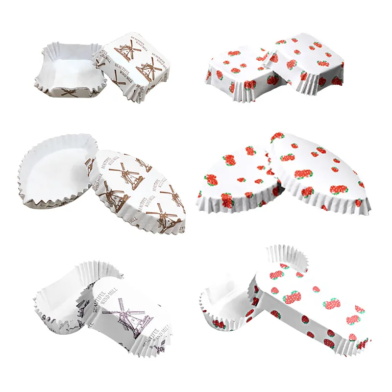Bakest Wholesale Custom Printed Baking Cup Liners square Cupcake Liners