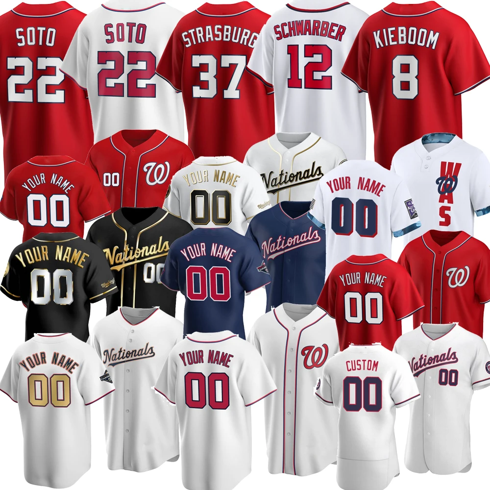 Wholesale 2021 Custom Baseball Jerseys Washington 22 Juan Soto 37