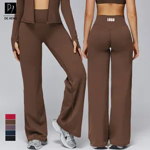 New Gym Clothes High Waist Quick Drying Hip Lifting Yoga Pants Tight Wide Leg Flared Pants Women Gym Sports Fitness Leggings