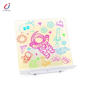 Chengji Cheaper Drawing Tablet Board Luminous Acrylic Colour Painting Toys Bracket Doodle Sketch Drawing Board for Kids