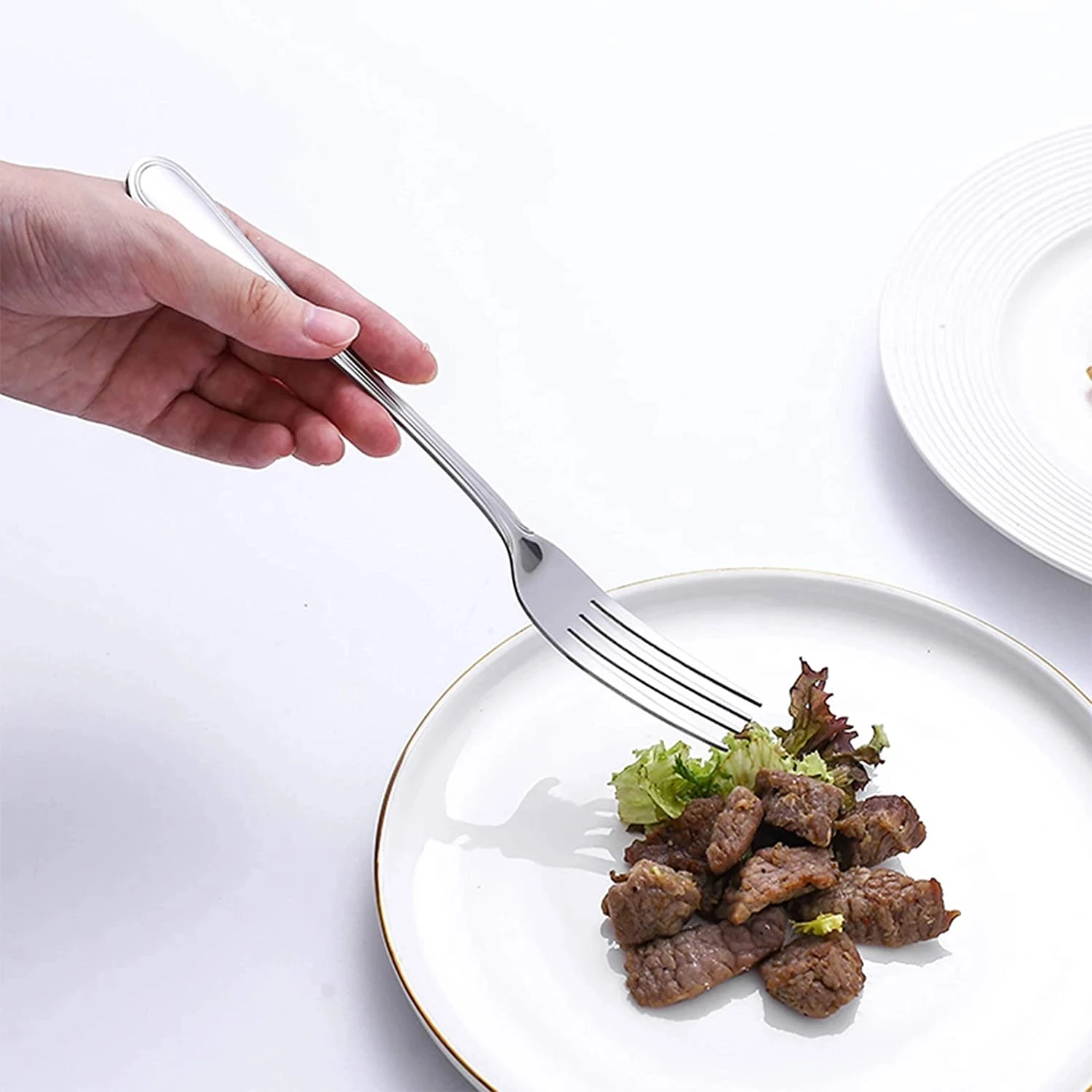 Hotel Cutlery Set Stainless Steel Gold Spoon Restaurant Utensil