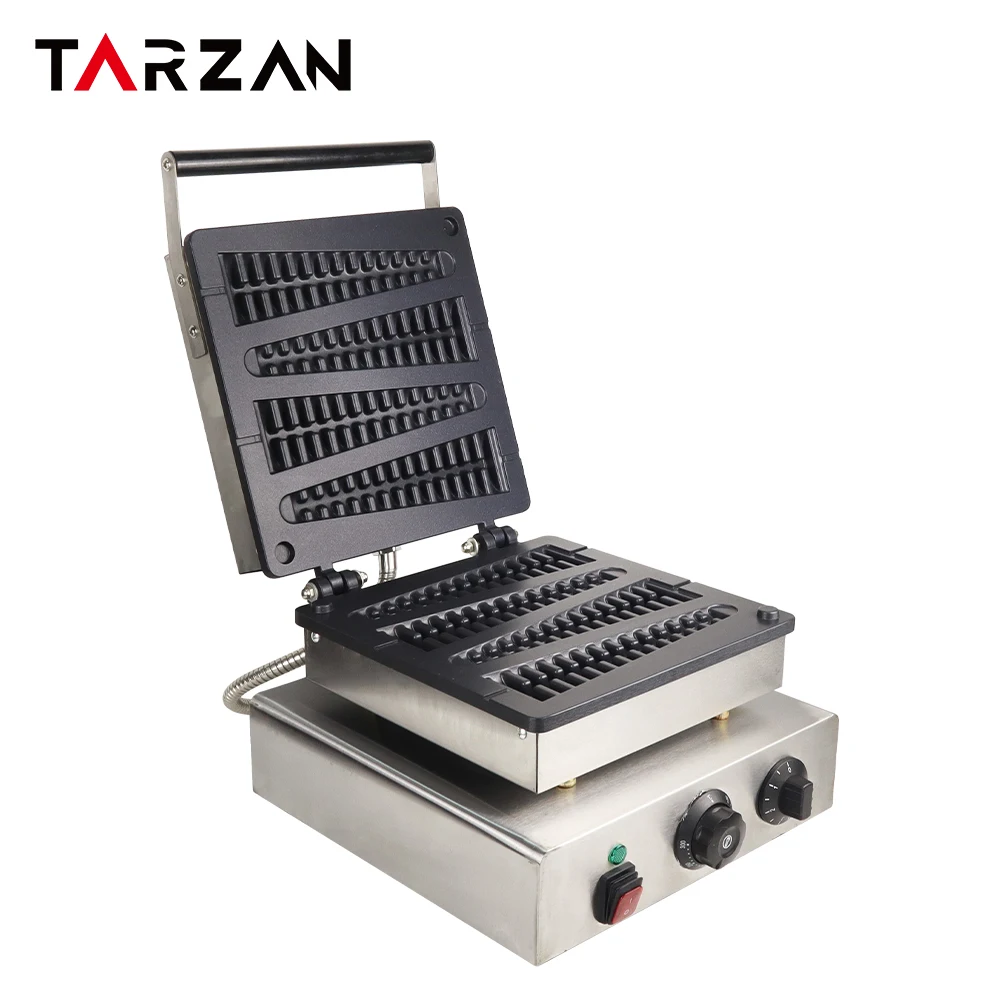Commercial Machine Stick Waffle Machine Crispy Snack Maker Waffle Stick Machine with Cast  Iron Plate Fishball Frill