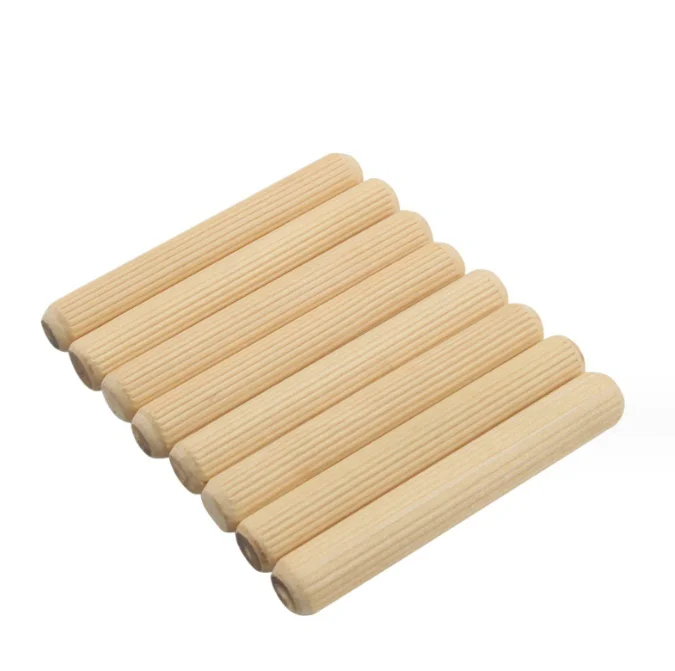 Furniture Hardware Round Wood Connector Threaded Wooden Dowel Rod