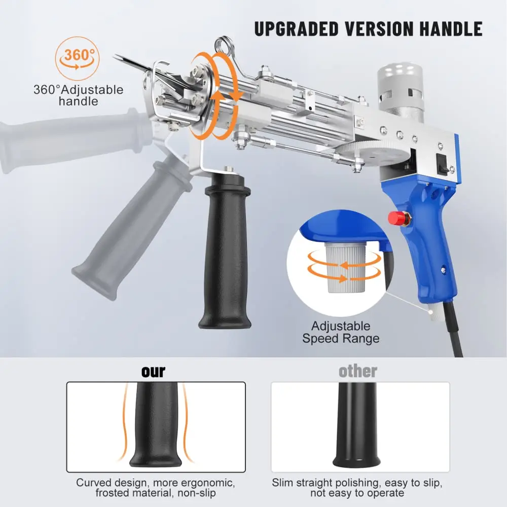 Charmkey Commercial Rug Tufting Gun Portable Rug Weaving Machine