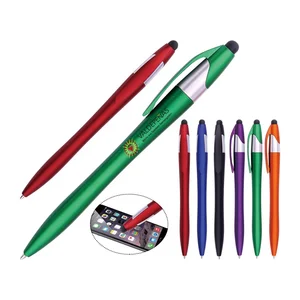 Simple Stationery Plastic Metallic Color Stylus Javelin Shape Ball Pen for Promotion Gift Personalized Ballpoint Pen