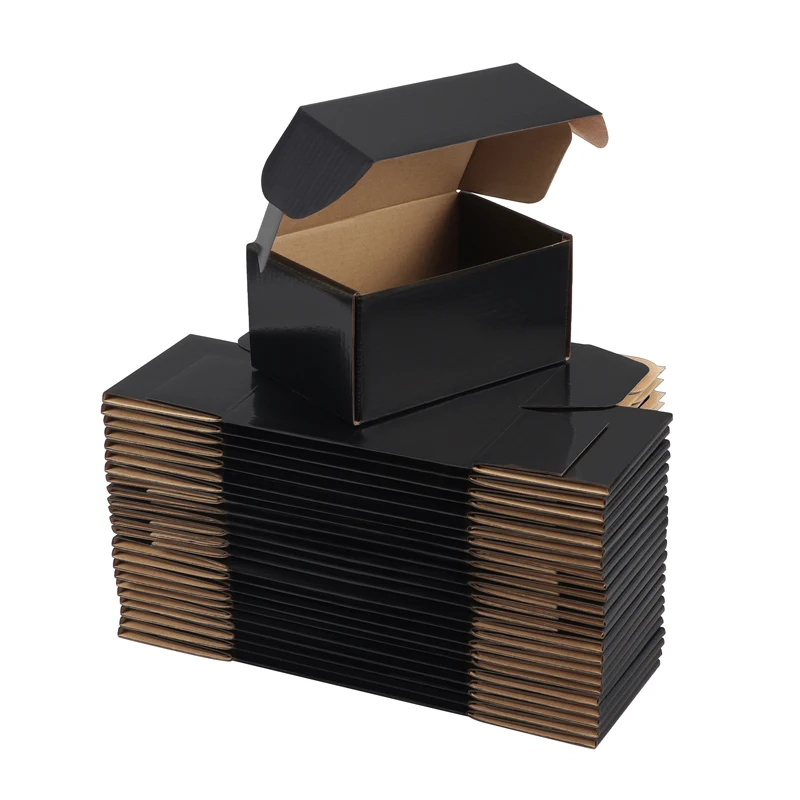 Custom Luxury Black Cardboard Corrugated Gift Watch Box Best Welcome Luxury Ecommerce Packaging with Embossing Printing Shipping