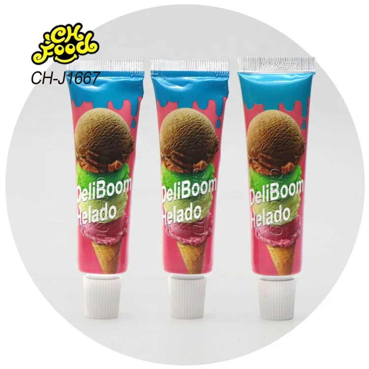 Wholesale Hot Toothpaste Shape Ice Cream Fruit Jam Liquid Candy OEM Halal Candy Toy for Kids