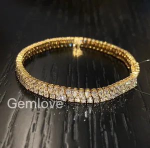 Custom 9K/10K/14K/18K Gold Pear-Shaped Diamond Bracelet for Women - IGI Certified Lab-Grown, Perfect Holiday Gift Jewelry