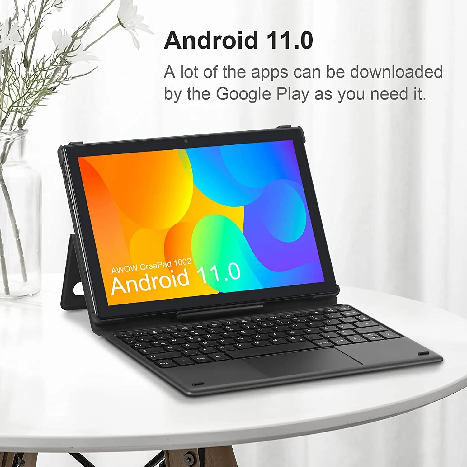 Image of our octa core tablet showcasing the android version 