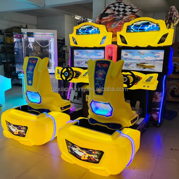 2-Player Electric Ride Car Simulator Coin-Operated Video Racing Arcade Machine Kids' Amusement Game Centers Made Durable Metal