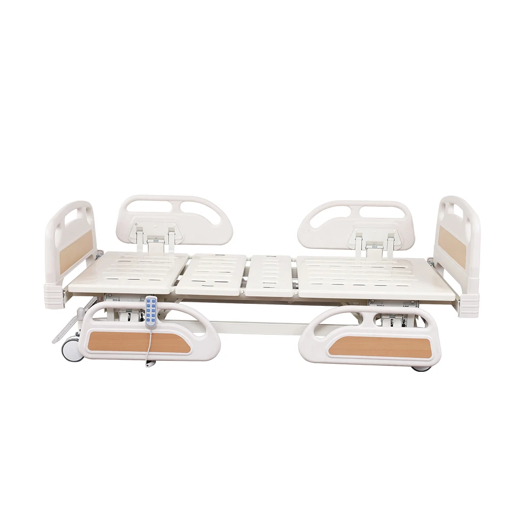 Central Control Metal ABS Guard Rail Electric Hospital Bed-Five Function Patient Care Unit with Infusion and Dual Brake System 4