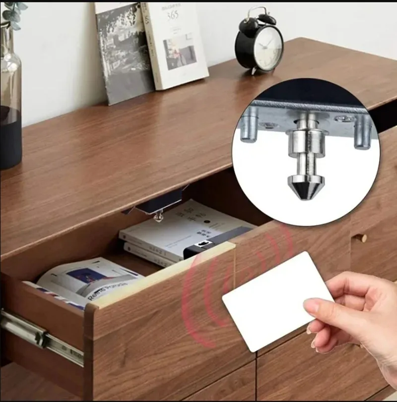 Smart Drawer Lock Invisible Electronic RFID 13.56MHz IC Cabinet Lock ...
