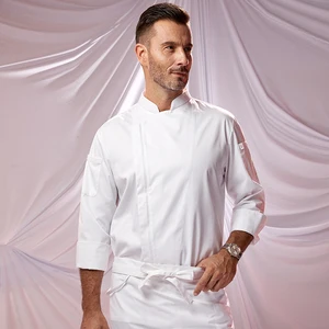 Zhenyao High-End Autumn Winter Kitchen Chef's Work Clothes Long Sleeve Zipper Short Sleeve Uniform Sets for Restaurant Bar Hotel