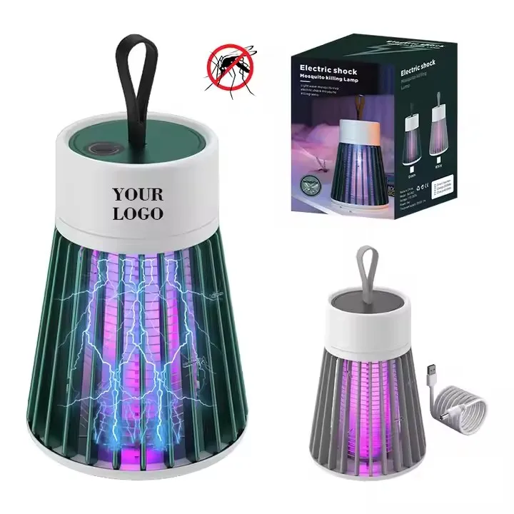 Rechargeable Electric Shock Mosquito Killer Lamp - 368nm UV Light, 360° Luminescence, Safe for Moms & Babies
