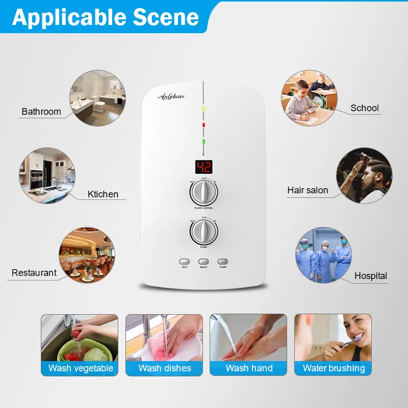 High Quality Custom New Design Instant Electric Shower Tank Stainless Steel Wall Mounted Electric Portable Water Heater