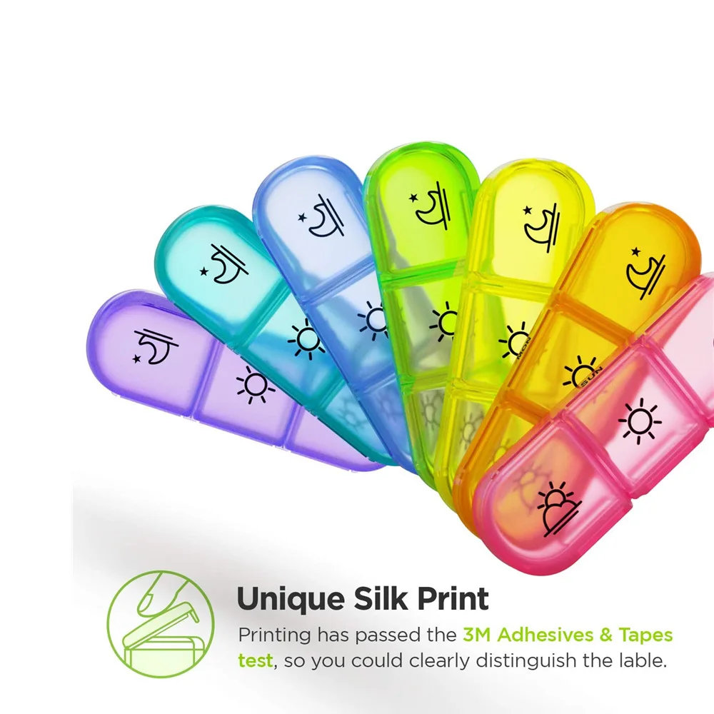 Прозрачная коробка для лекарств большой емкости, 21 отделение, коробка для еженедельных таблеток