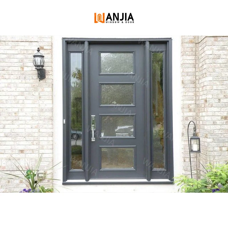 Residential Home House Custom Rustproof Insulation Aluminum Door Metal Front Entry Door Exterior Aluminum Entry Door