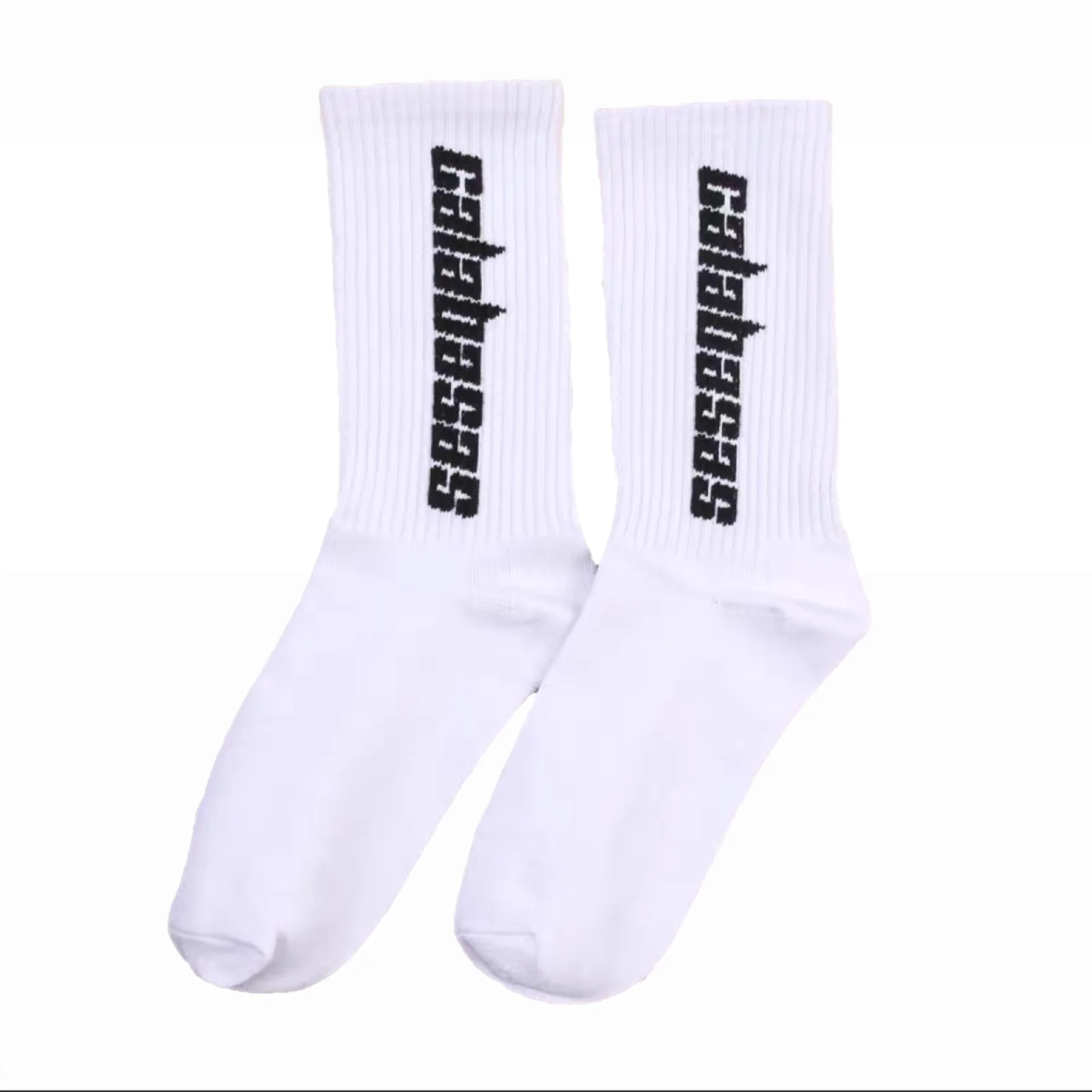 Unisex Cotton Crew Socks in 3 Colors - Hip Hop Letter Calabasas