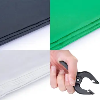 Neewer 8.5x10feet/2.6x3meters Background Stand Support System with 10x20ft/3x6M Backdrop (White,Black,Green) and Carry Bag for detail image