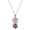 925 Silver with 18k Rose Gold Plated-Pink