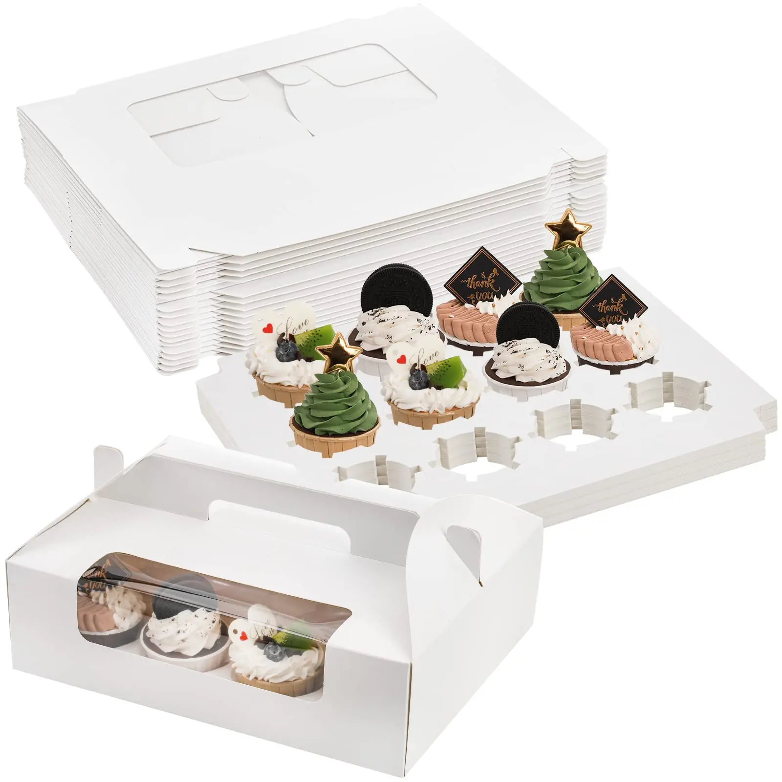 Ecofriendly Handle Recyclable Cake Cupcake Packaging Paper Box For Food. Buy Ecofriendly