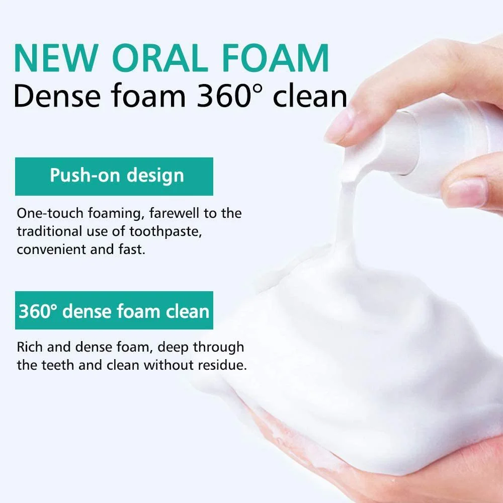 Custom Logo Non Peroxide Teeth Whitening Mousse Color Correct Foam Liquid Toothpaste
