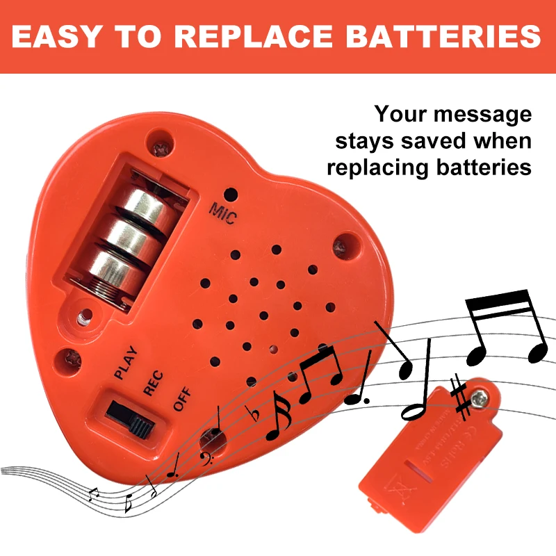Mini Recordable Sound Chip for Toys Push Button Heartbeat Recorder Toy Recording Device
