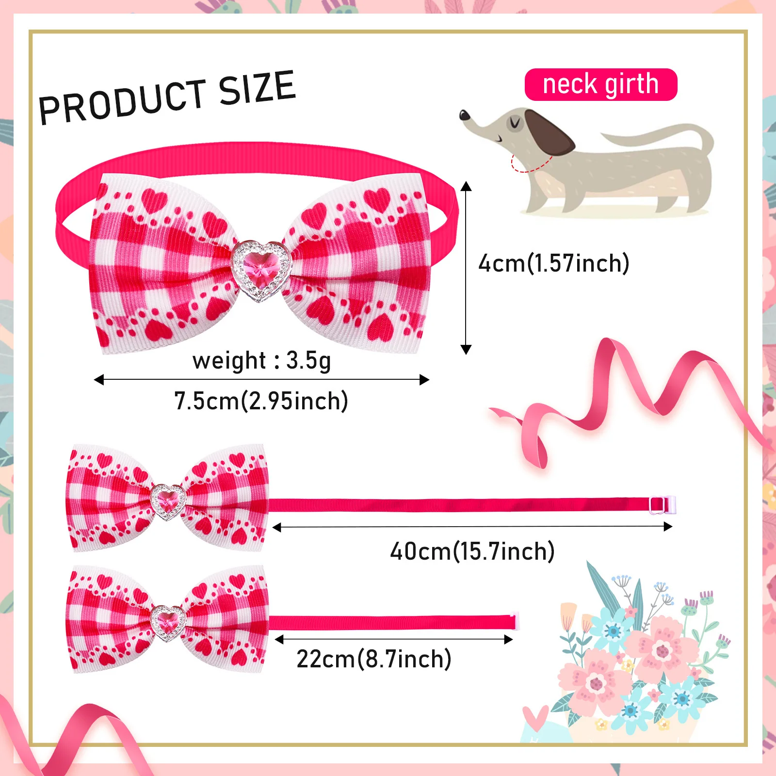 Pet Plaid Love Diamond Bow Tie Collar H212b977a59cd4fba822faa0230343cadq