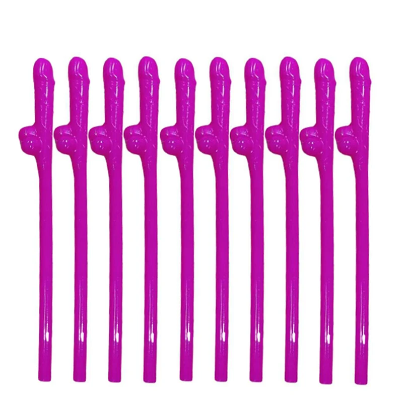 Bachelorette Party Penis Straws Plastic Novelty Nude Dick Drink