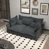 Grey + Velvet + 3 Seat