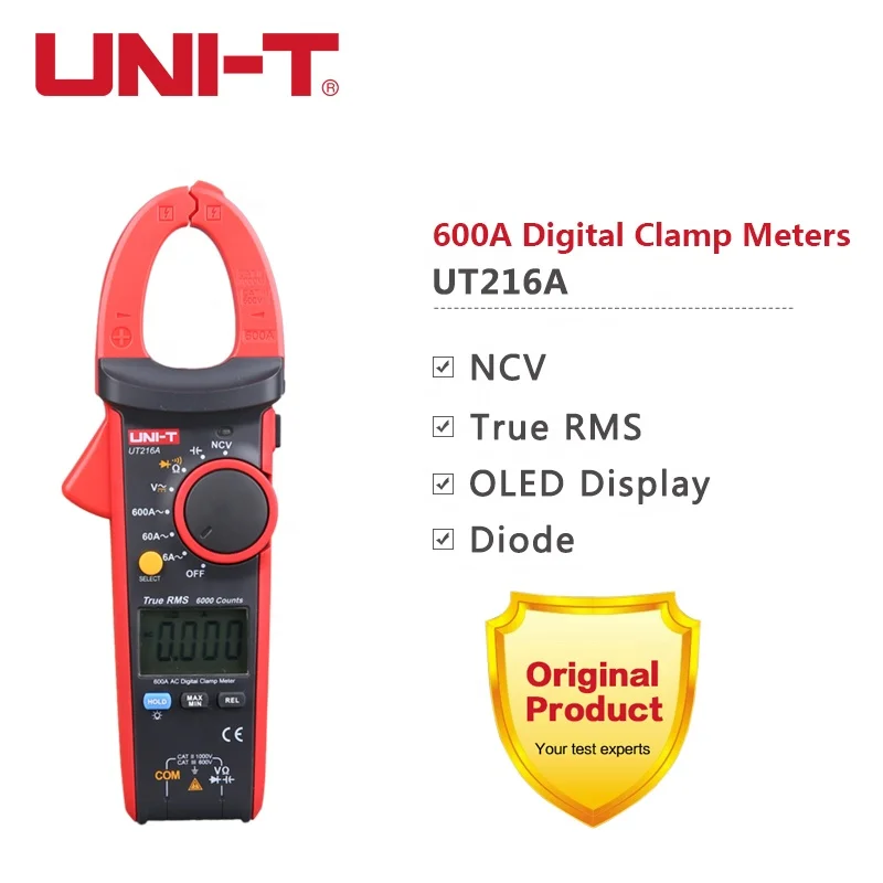 Uni-t Ut216a Ut216b Ut216c 600a Clamp Meter Digital Clamp Multimeter ...