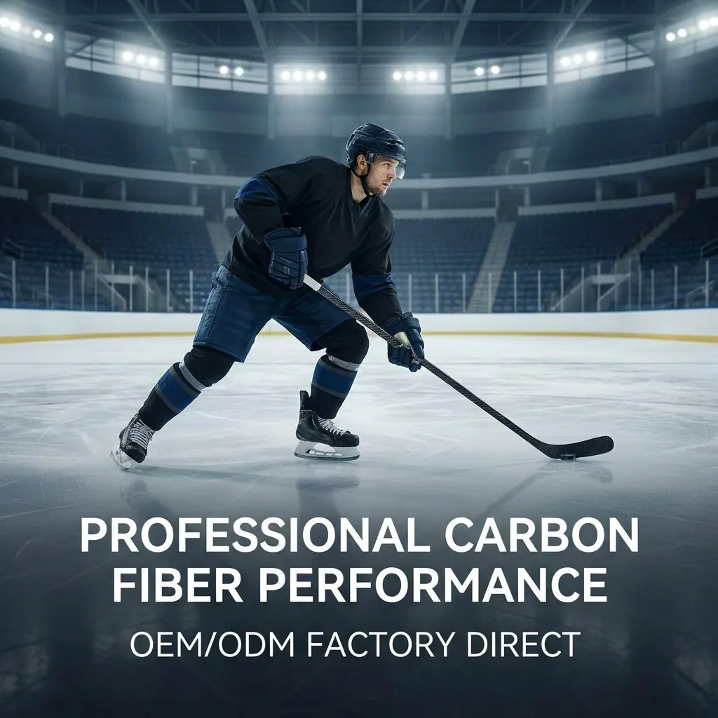 Junior Intermediate Carbon Fiber Ice Hockey Stick 25-31 Inch 350g Youth Training Practice Stick for Children Beginners