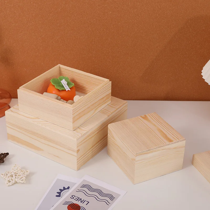 Factory Wholesale Customized Wooden Box Handmade Make Solid Wood Storage Boxes