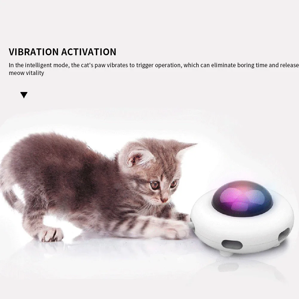 Cat Toy Hunt Usb Charging Ufo Pet Turntable Catching Training Toys
