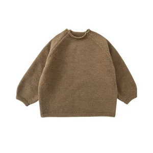 30154 Korean Style Custom Baby Girl Winter Clothes Cotton Chunky Knitted Newborn Baby Boy Child Kids Girls Sweaters