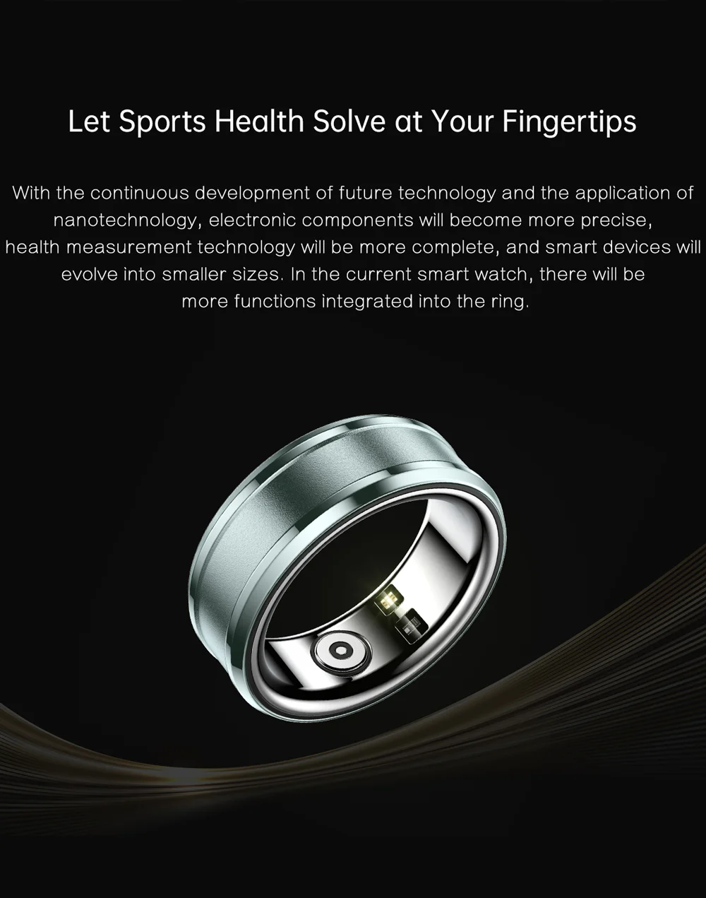 Smart Ring 2024 Waterproof Sleep Tracker Smart Health Ring Heart Rate ...