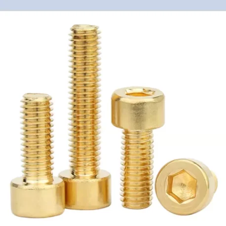 product high rated copper hexagon socket screws fasteners din912 m3 m5 m6 m8 m10 brass hex socket cap head screws custom-62